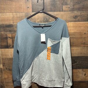 Steve Madden Blue/Gray Soft Long Sleeve